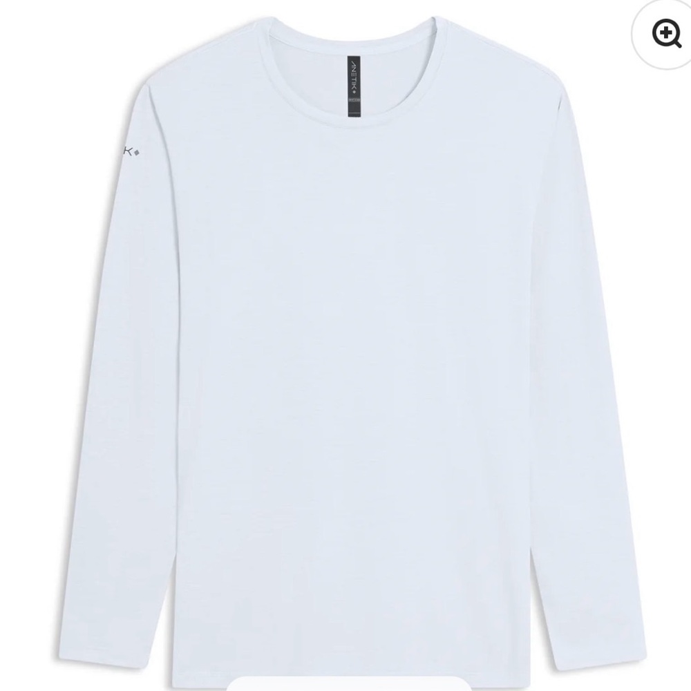 ANETIK Low Pro Tech Sun Protect outdoors Long Sleeve White Heathered $65